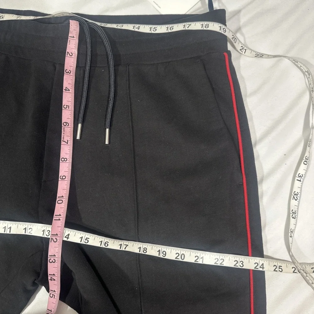 NWT $690 Moncler [ XXL ] Embroidered Logo Sweatpants in Black‎ #J1971